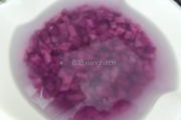 紫薯提子粽的做法图解2