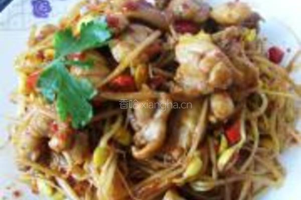 豆芽辣鸡的做法图解9