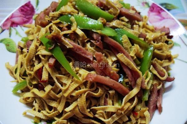 鸭丝炒干豆腐丝