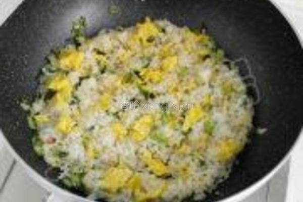 青菜蛋炒饭的做法图解14