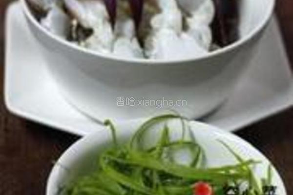 葱油倒立蟹的做法图解1