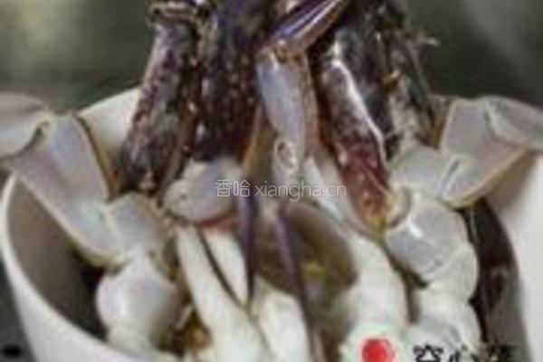 葱油倒立蟹的做法图解4