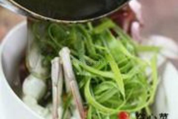 葱油倒立蟹的做法图解6
