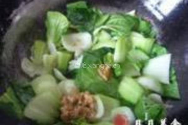 猪油渣炒青菜的做法图解5