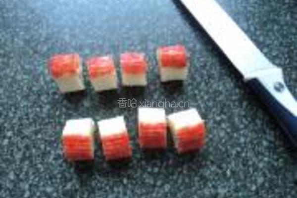 蟹肉小卷寿司的做法图解12