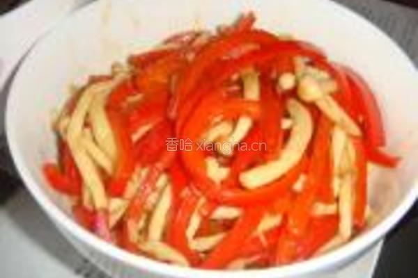 大红椒炒鸡腿菇的做法图解4