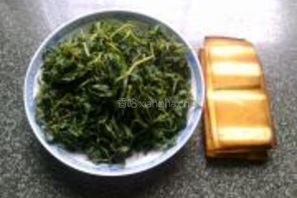 马兰头拌香干的做法图解1