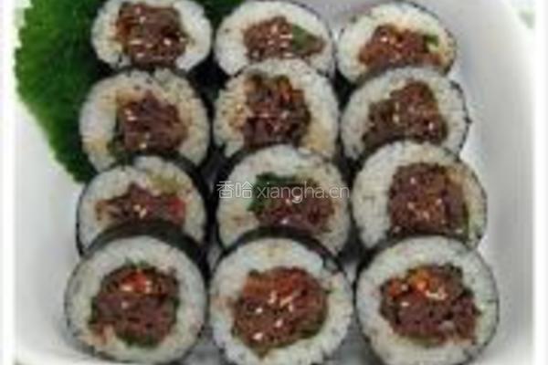 牛肉紫菜包饭的做法图解12