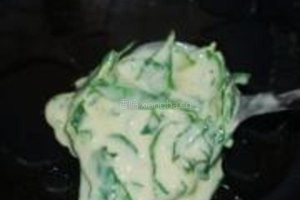 木耳菜煎饼的做法图解7