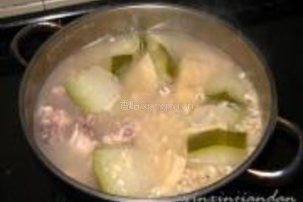粉葛冬瓜眉豆汤的做法图解5