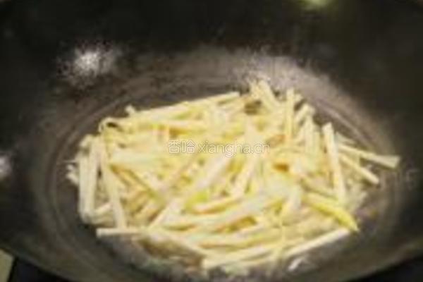 鲜笋炒豆腐干的做法图解6