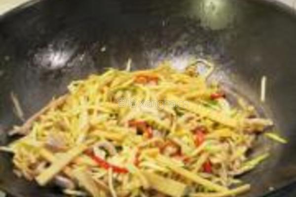 鲜笋炒豆腐干的做法图解10