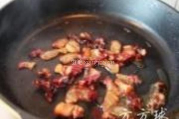 毛豆腊肉炒豆干的做法图解4