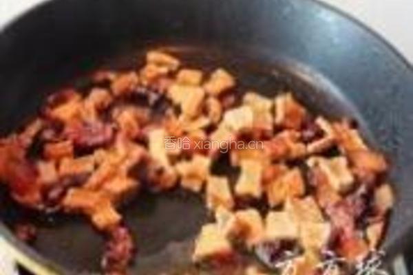 毛豆腊肉炒豆干的做法图解5