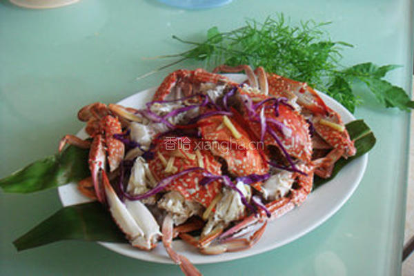 梭子蟹蒸粉丝