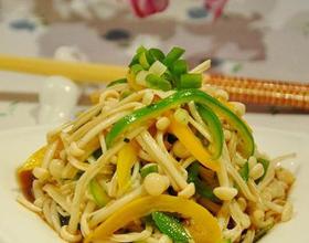 石香菜拌金针菇