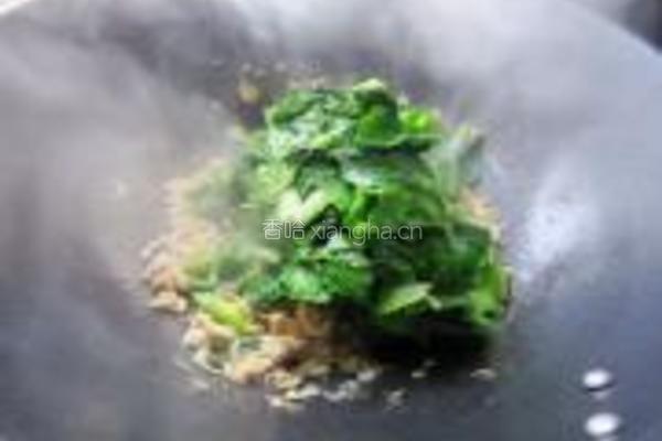 清炒虾皮小白菜的做法图解4