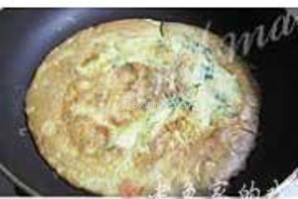 河虾韭菜蛋饼的做法图解13