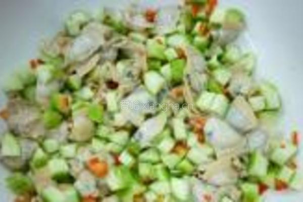 丝瓜文蛤饼的做法图解6