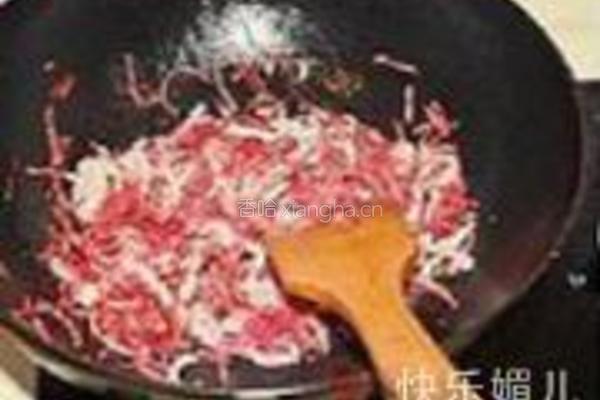 紫菜头炒肉丝的做法图解8