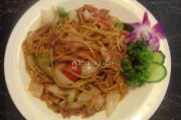 什锦肉丝炒面的做法图解5