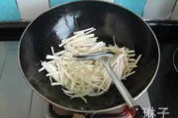蚝油三丝杏鲍菇的做法图解4