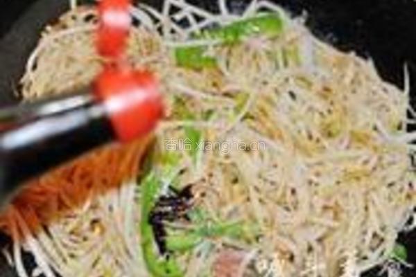 家常素炒饼的做法图解6