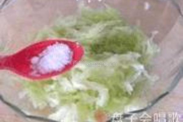 西瓜皮鸡肉饼的做法图解3