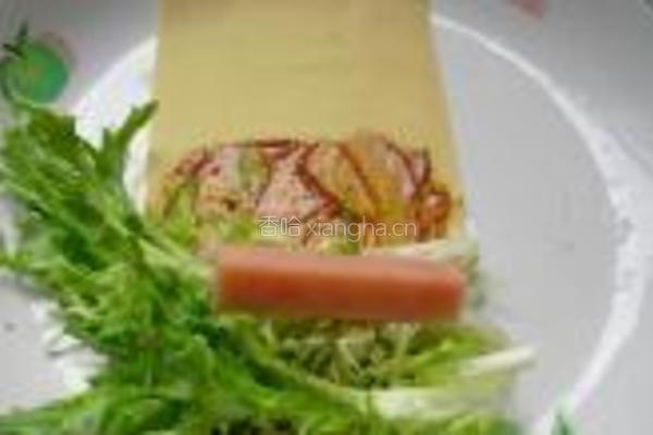 豆皮苦菊卷的做法图解6