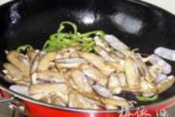 辣酱爆蛏子的做法图解4
