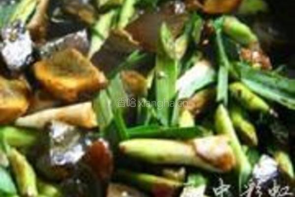青蒜炒皮蛋的做法图解5