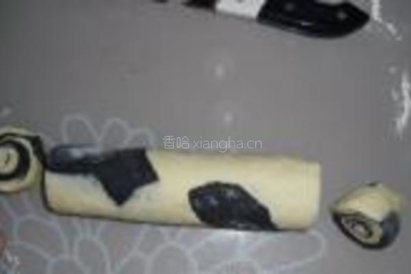 竹炭双色馒头的做法图解10