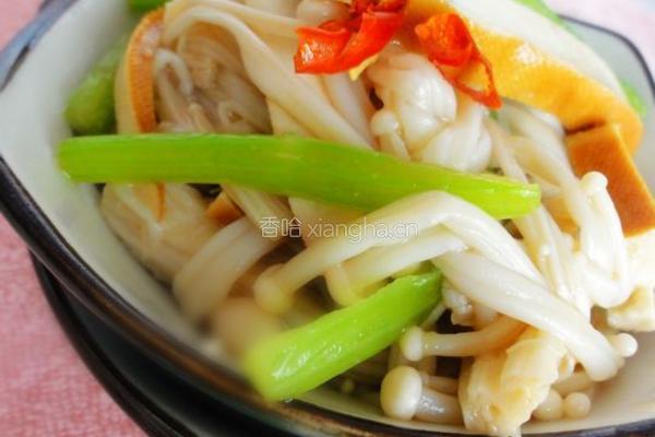 金针菇拌香干