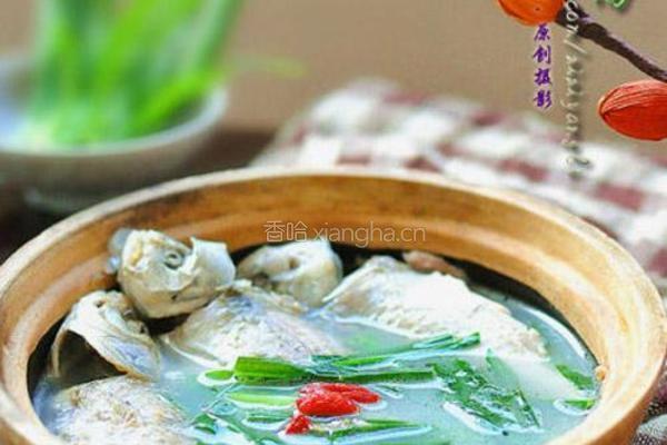 岩葱鲫鱼汤