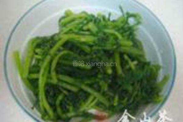 麻油茼蒿的做法图解2