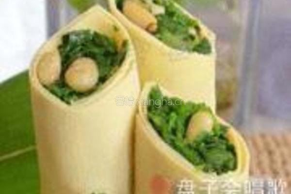 松仁菠菜竹子的做法图解7