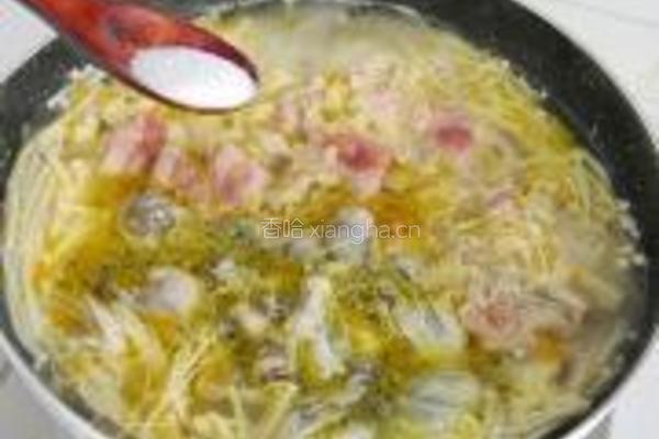 蛎黄杂菇煮冻豆腐的做法图解11
