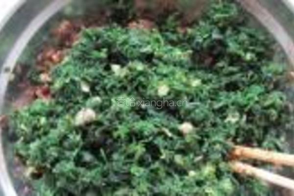 蒸荠菜鲜肉馄饨的做法图解4