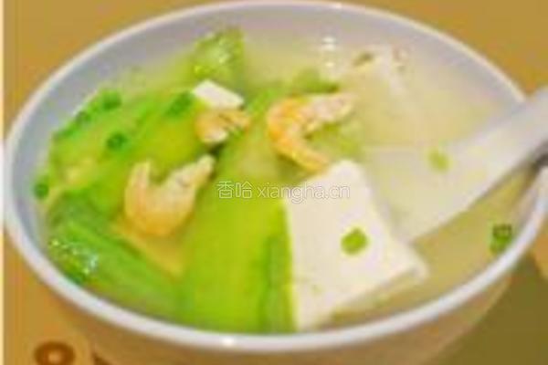 海米丝瓜豆腐汤的做法图解8
