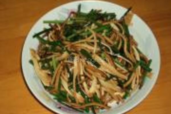韭苔炒豆腐丝的做法图解6