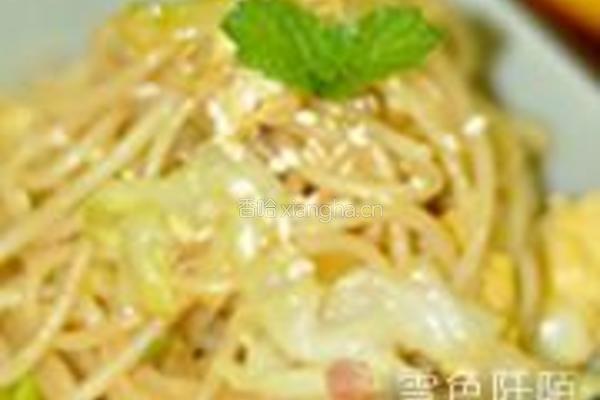 炒米线的做法图解5