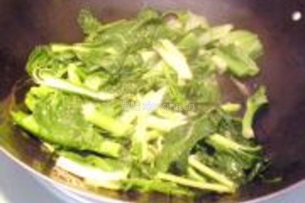 炒上海青菜心的做法图解2