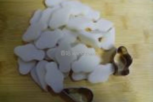 莴苣火腿炒年糕的做法图解2