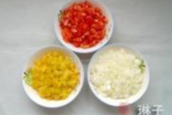 奶酪什蔬蛋炒饭的做法图解1
