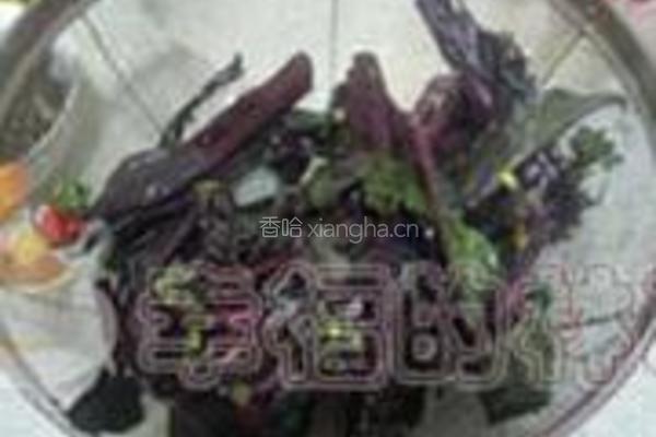 腊肉红菜苔的做法图解1