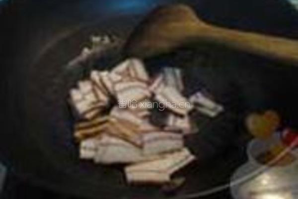 腊肉红菜苔的做法图解3
