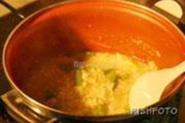 桂花芦笋糙米粥的做法图解8