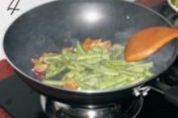 腊肉炒四季豆的做法图解4