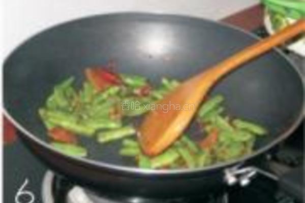 腊肉炒四季豆的做法图解6
