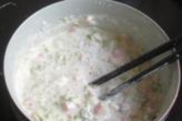 小白菜方腿肉面饼的做法图解3